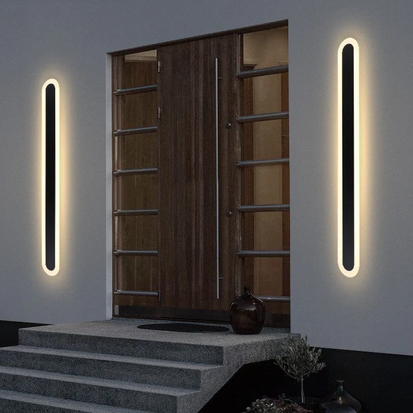 Udendørs LED Væglampe Moderne Sort Design