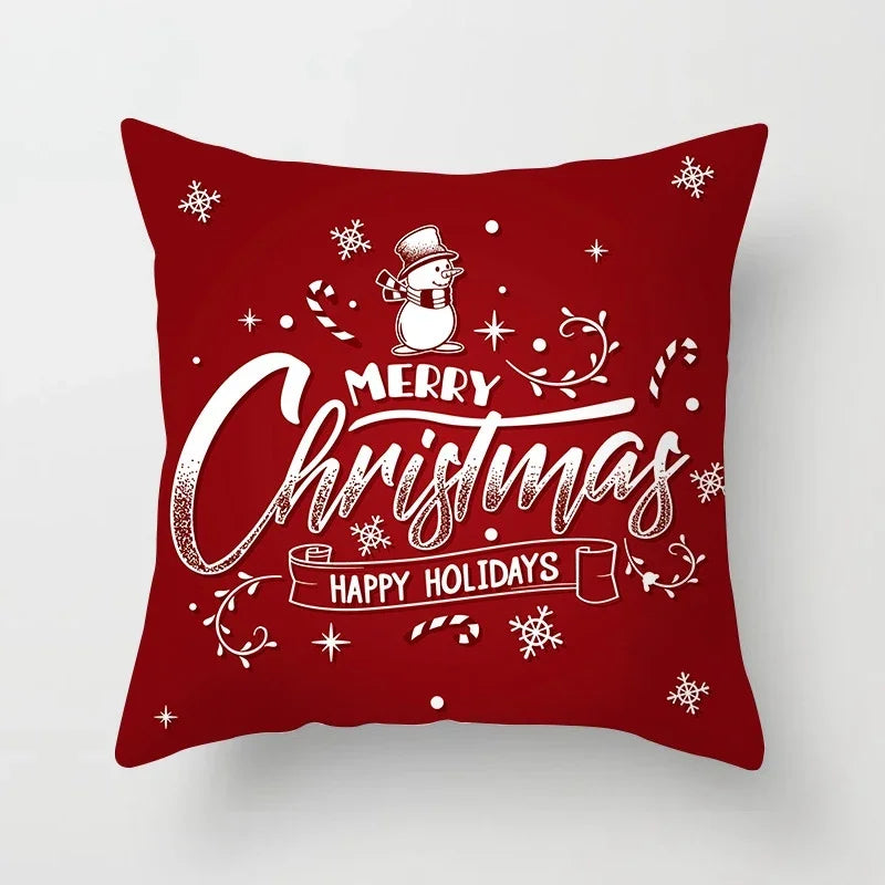 CozyNest Cushion Covers Set – Stylish Christmas Decoration for Sofa and Living Room, Festive Cotton Covers 45x45 cm