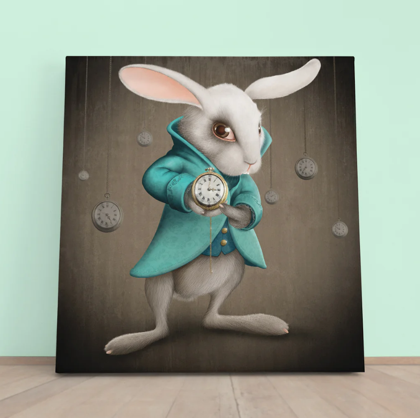 Bunny Timepiece Delight – Adorable Rabbit Wall Clock for Kids' Spaces & Animal Enthusiasts, Unique Style