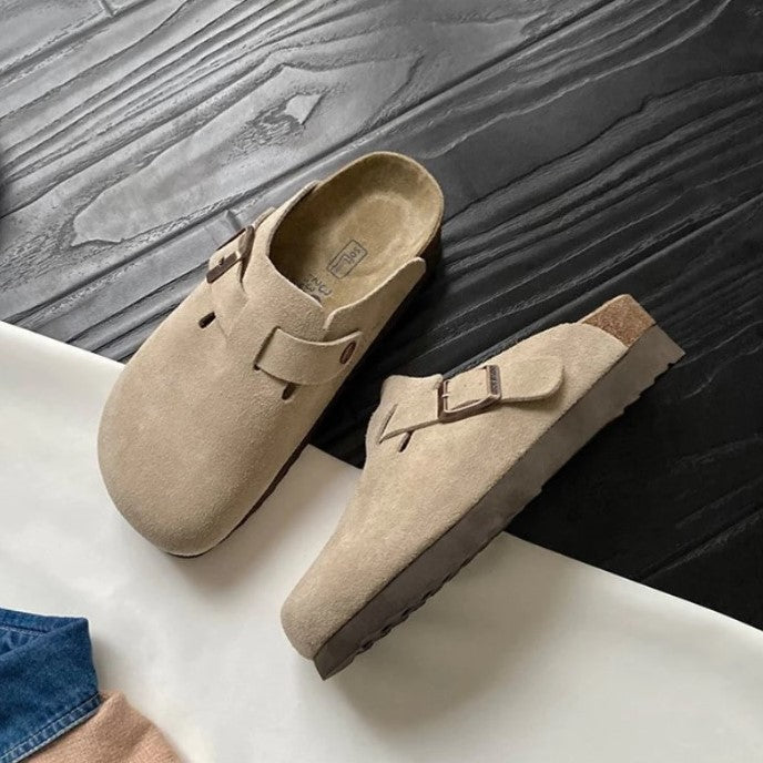Ruskind Slip On Træsko med Kork Sål