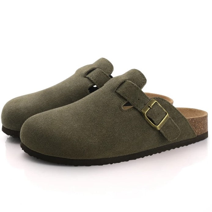 Ruskind Slip On Træsko med Kork Sål