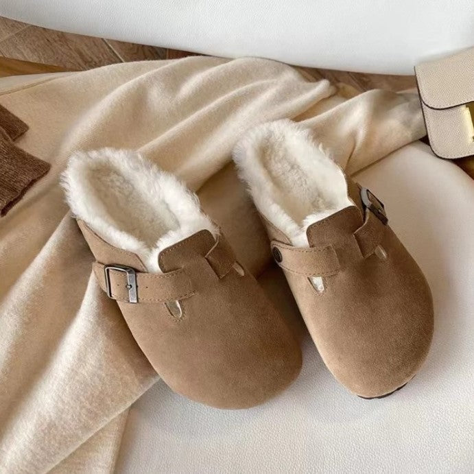 Ruskind Slip On Træsko med Kork Sål
