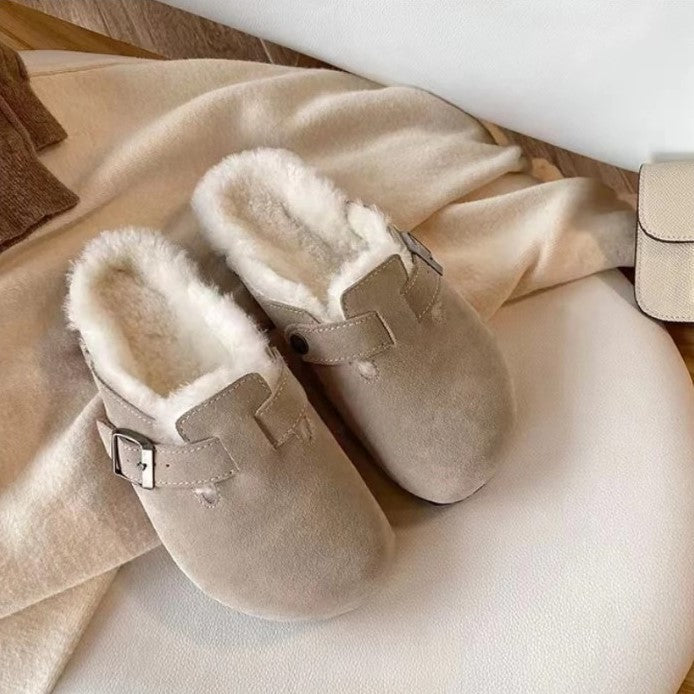 Ruskind Slip On Træsko med Kork Sål