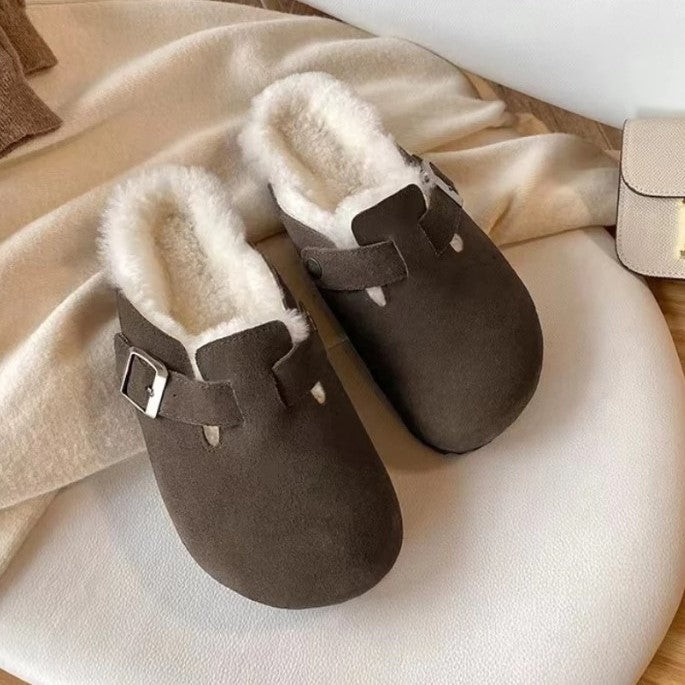Ruskind Slip On Træsko med Kork Sål