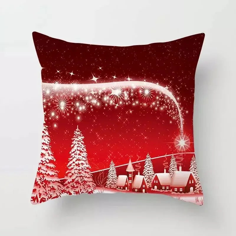 CozyNest Cushion Covers Set – Stylish Christmas Decoration for Sofa and Living Room, Festive Cotton Covers 45x45 cm