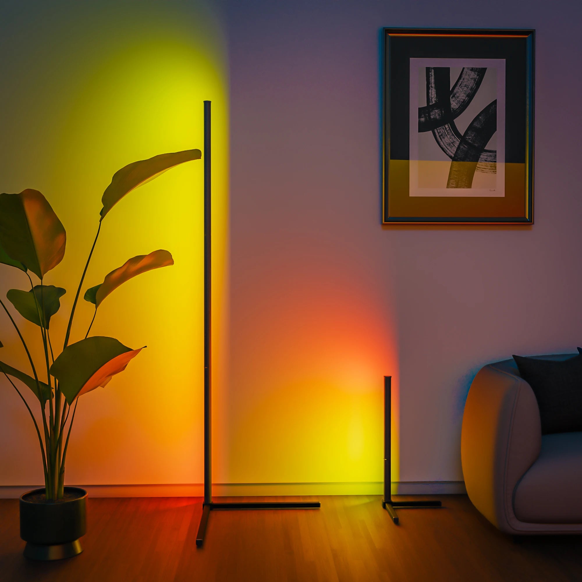 GlowSync - Smart RGB Color-Changing Floor Lamp with Music Sync & Remote Control