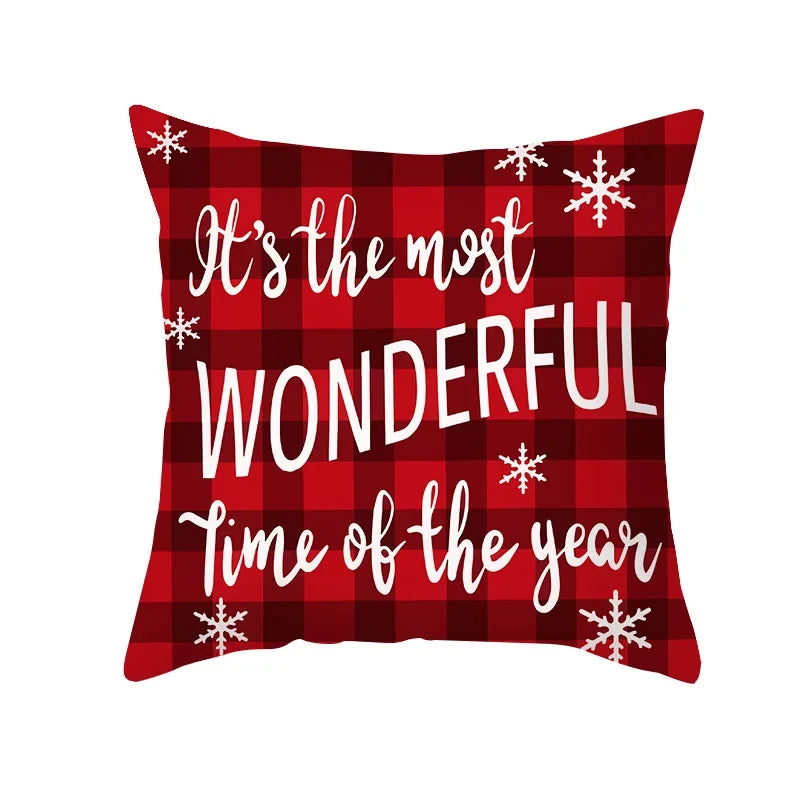 CozyNest Cushion Covers Set – Stylish Christmas Decoration for Sofa and Living Room, Festive Cotton Covers 45x45 cm