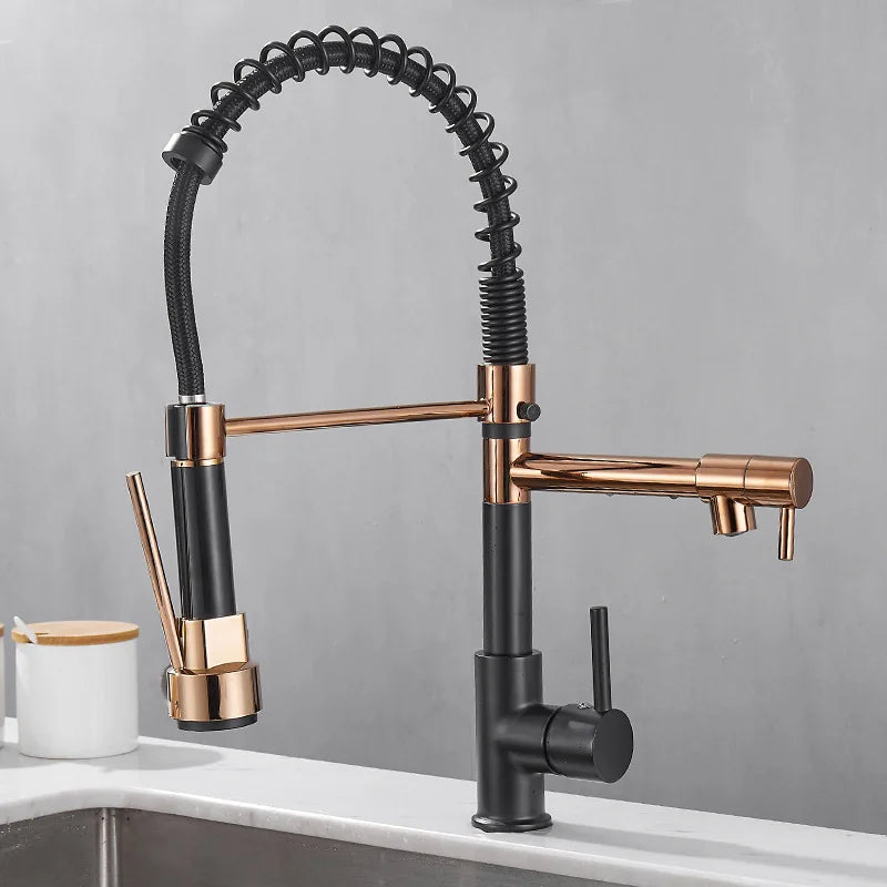 FlexFlow - Dual Spout Brass Kitchen Faucet