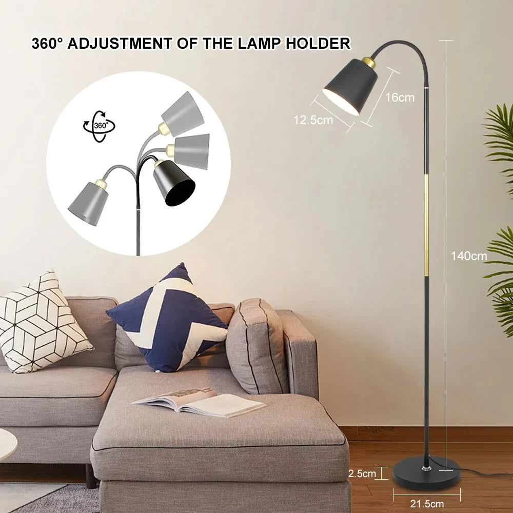 EleganceBeam - Modern Adjustable LED Floor Lamp for Living Spaces