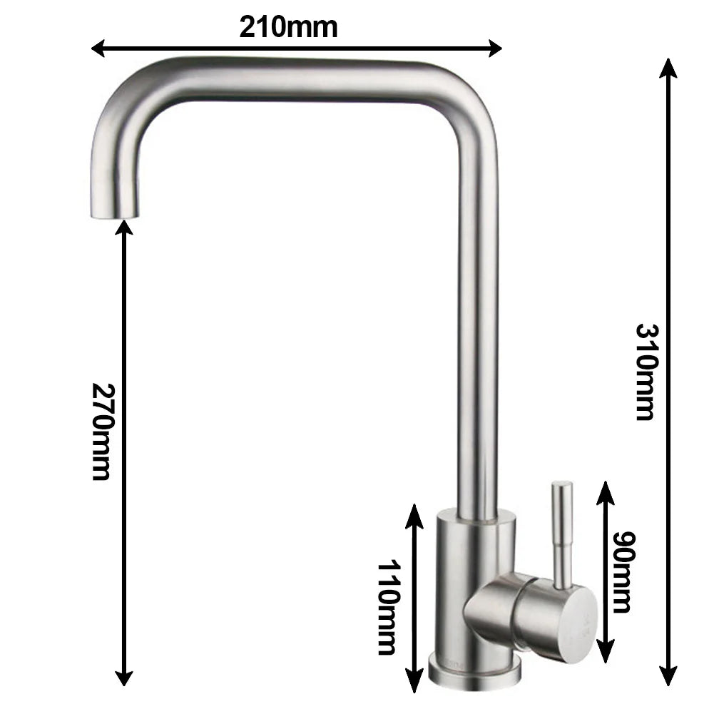 AquaGleam Stainless Steel Faucet – Premium Rust-Free Design with Swivel Spout, Durable & Easy to Clean for Modern Kitchens