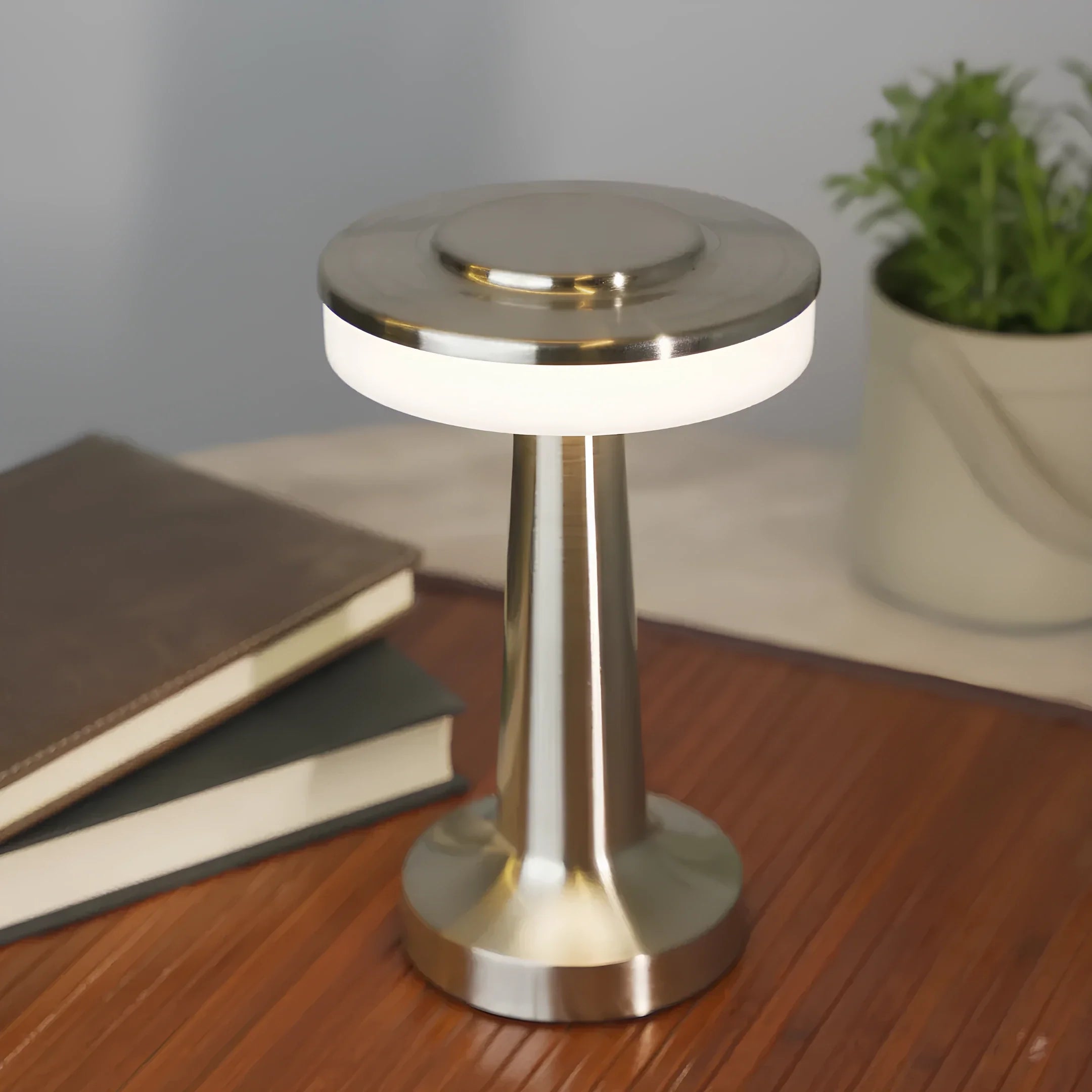 Bordlampe Metal LED Genopladelig Dæmpbar Lys