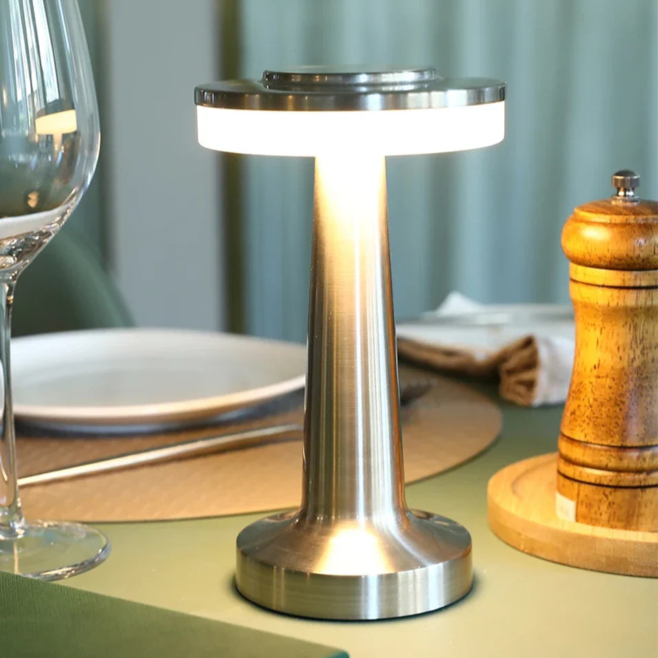 Bordlampe Metal LED Genopladelig Dæmpbar Lys