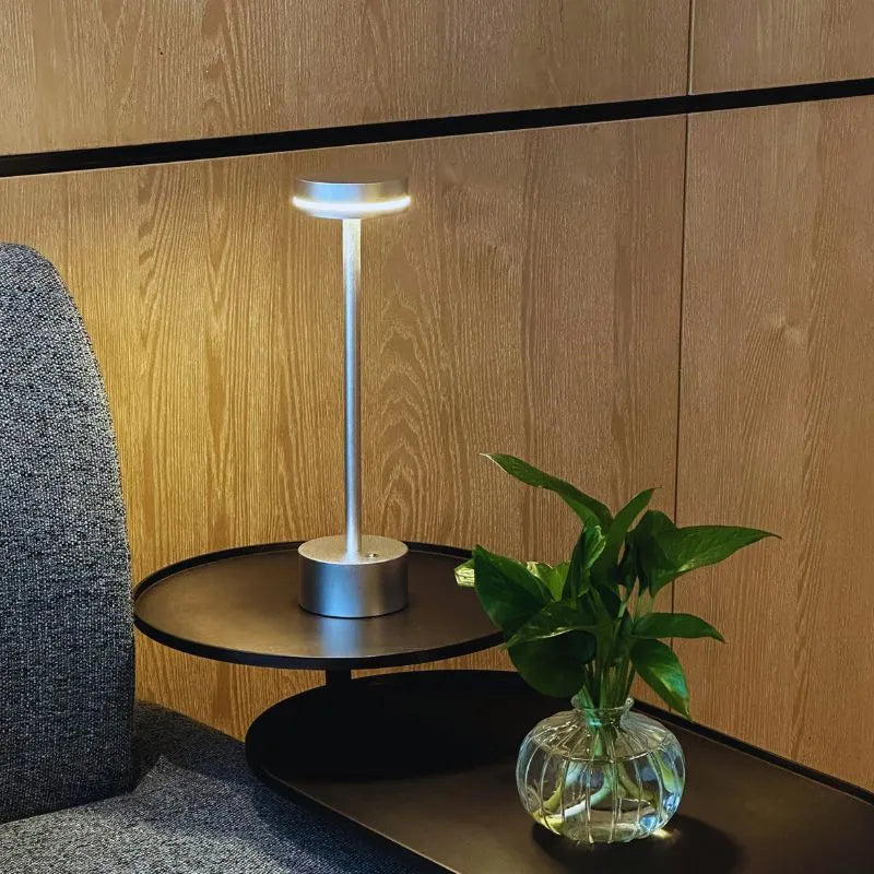 LED bordlampe genopladelig aluminium dæmpbar