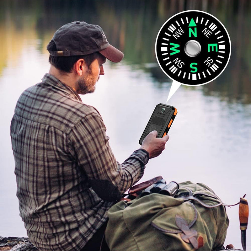 Hunting Gear Power Bank Solar Charger Waterproof Outdoor Torch