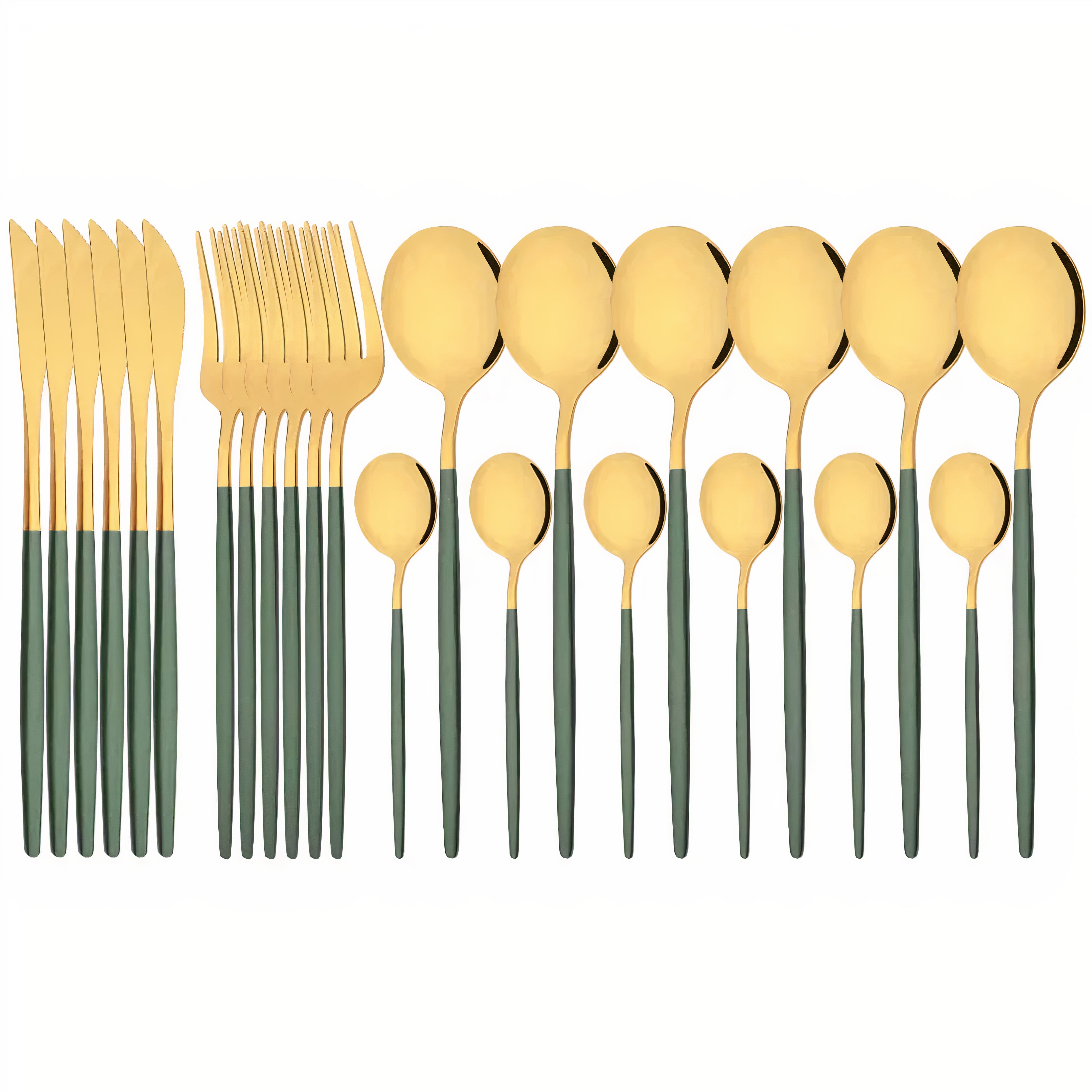 Bestiksæt Moderne Guld Rustfrit Stål Design
