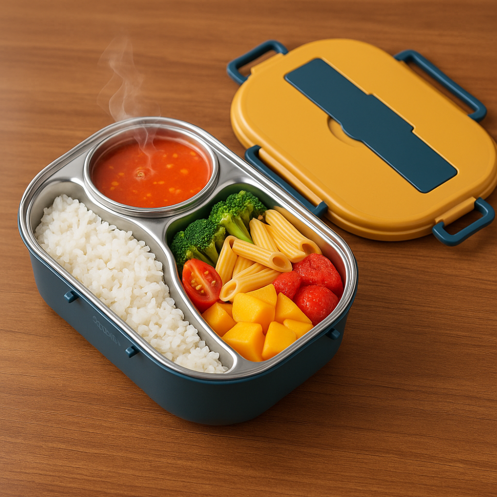 ステンレス製弁当ランチボックスコンテナ