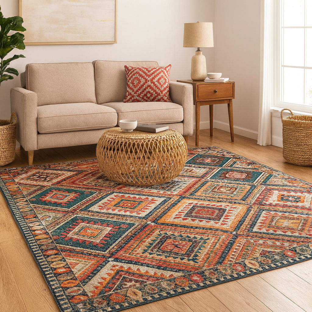 Tapis à motif tribal pour intérieurs élégants
