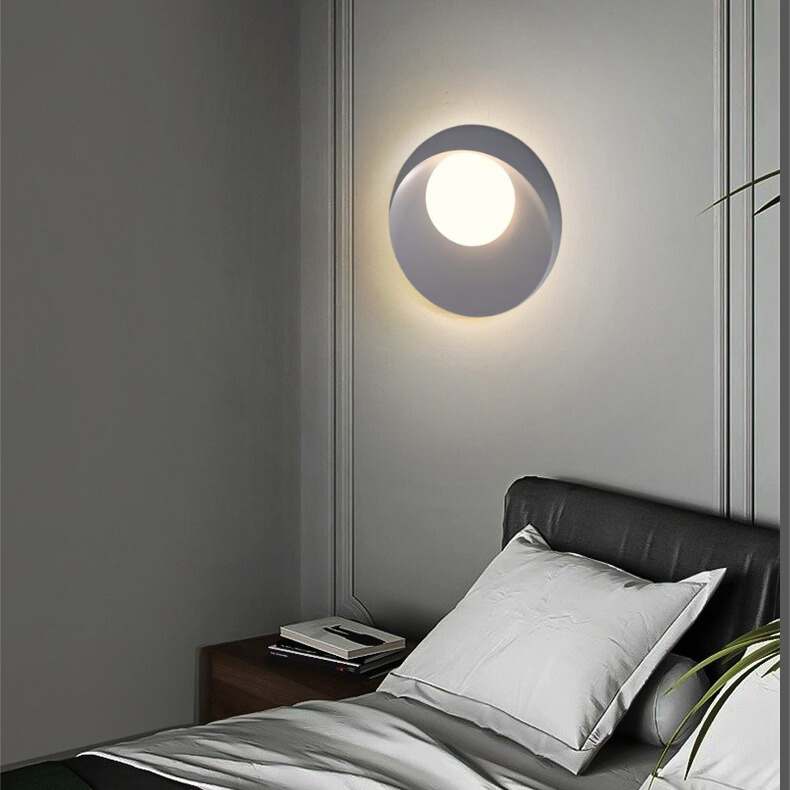 Luminous Aura: Versatile Round LED Wall Light for Elegant Indoor and Outdoor Illumination