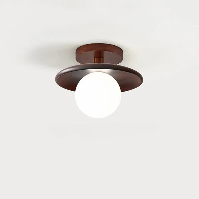 LumenCraft: Contemporary Wooden Pendant Light, LED-Compatible Ceiling Fixture for Living or Dining Spaces