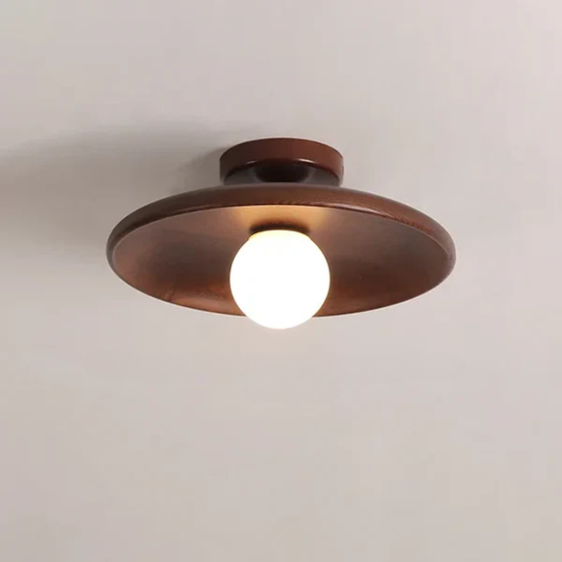 LumenCraft: Contemporary Wooden Pendant Light, LED-Compatible Ceiling Fixture for Living or Dining Spaces