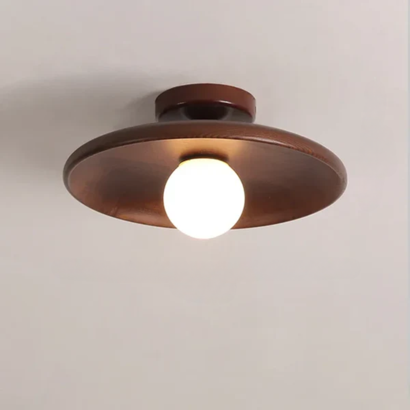 LumenCraft: Contemporary Wooden Pendant Light, LED-Compatible Ceiling Fixture for Living or Dining Spaces