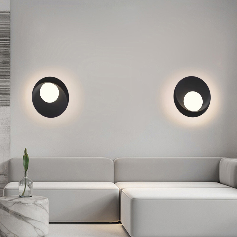 Luminous Aura: Versatile Round LED Wall Light for Elegant Indoor and Outdoor Illumination