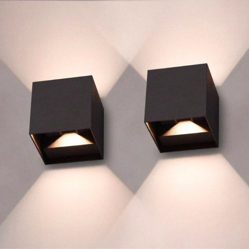 Luminous Cube: Modern LED Wall Light, Minimalist Lamp for Stylish Hallway & Living Room Decor