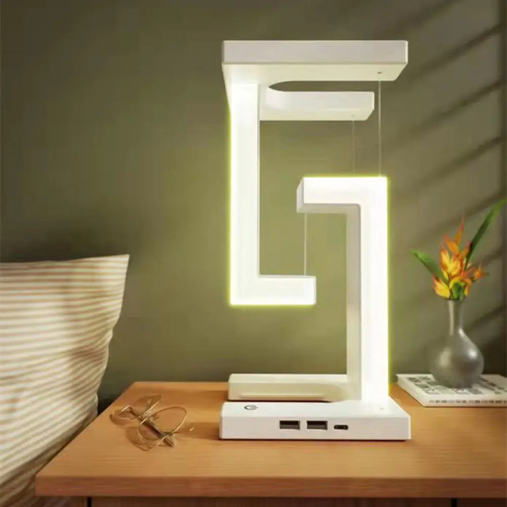 LED skrivebordslampe trådløs opladning moderne