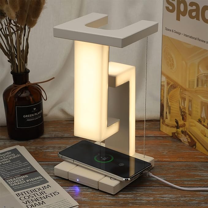 LED skrivebordslampe trådløs opladning moderne