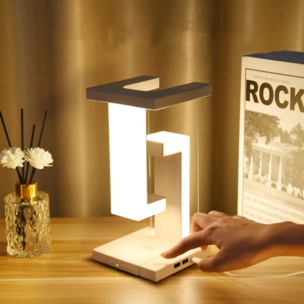 LED stolní lampa bezdrátové nabíjení moderní