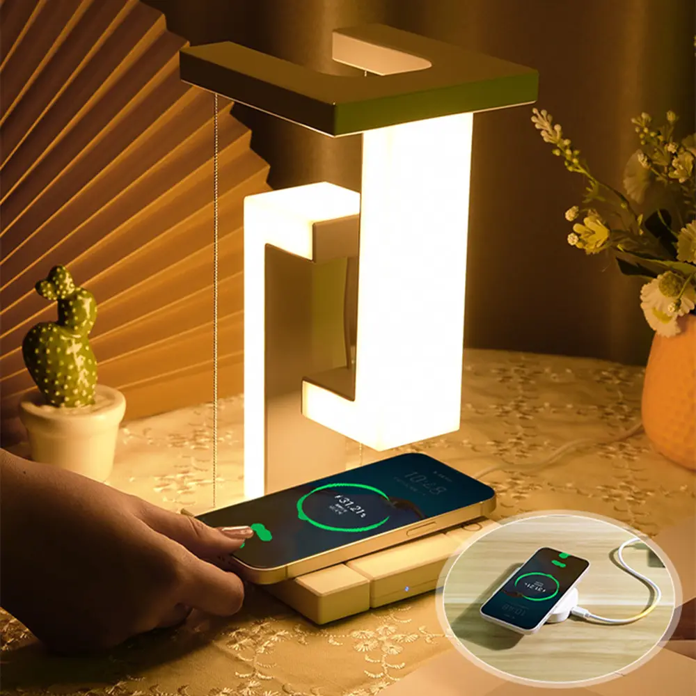 LED stolní lampa bezdrátové nabíjení moderní