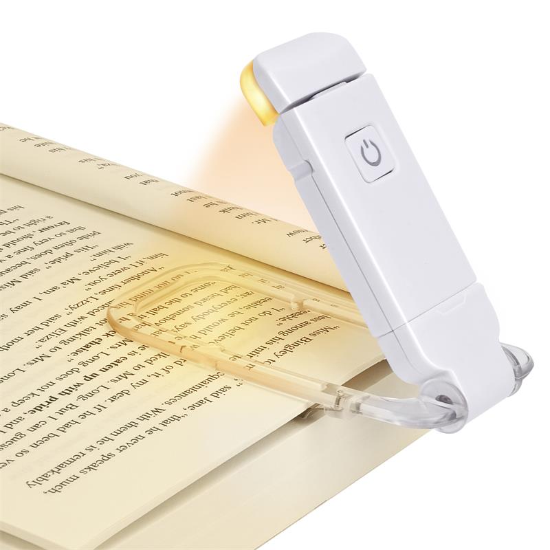 LED genopladeligt clip-on læselampe