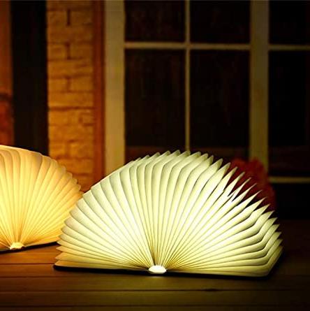 Bordlampe foldbar træ LED boglys