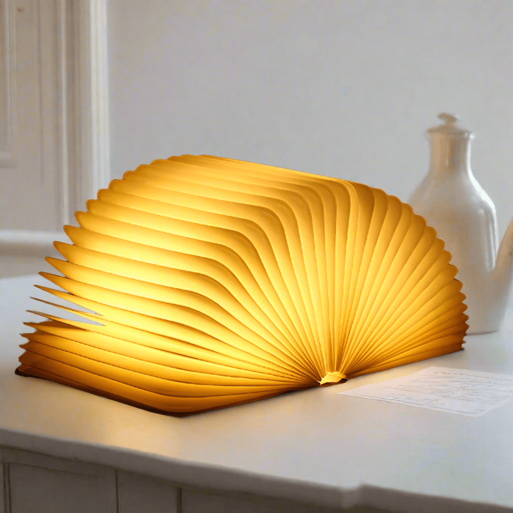 Bordlampe foldbar træ LED boglys
