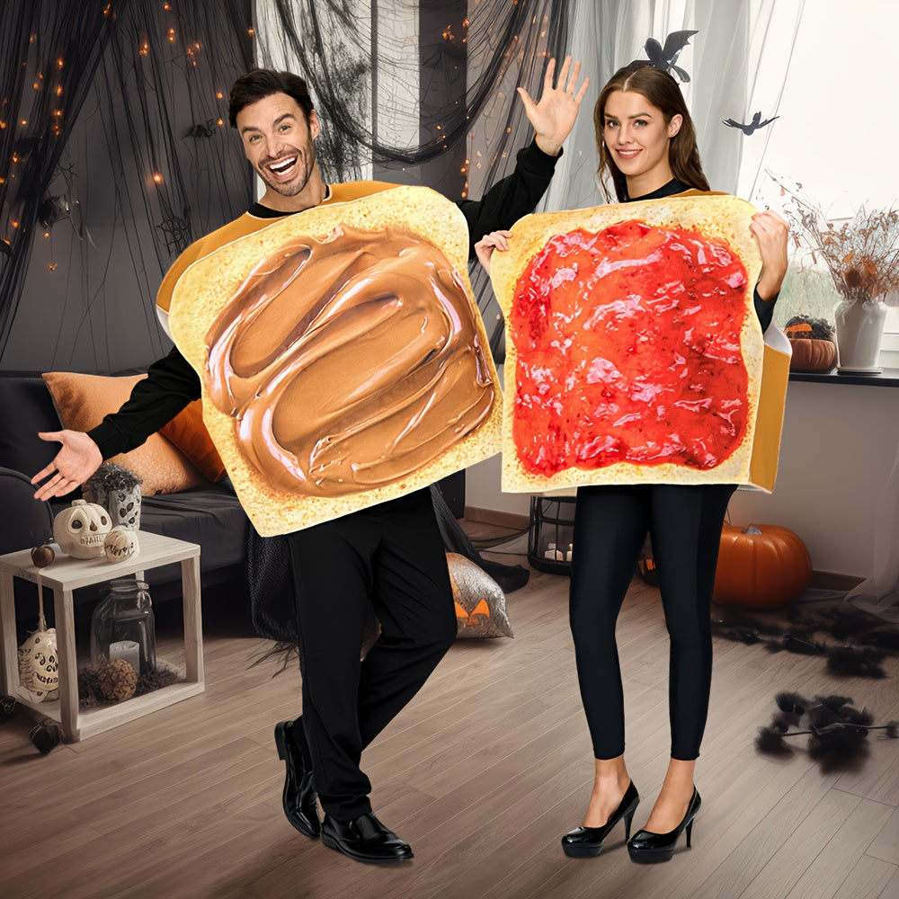 ウィッティなカップルのハロウィン衣装 ピーナッツバターとジェリー
