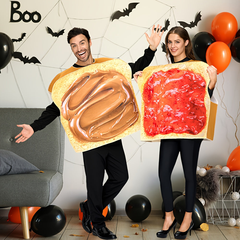 ウィッティなカップルのハロウィン衣装 ピーナッツバターとジェリー