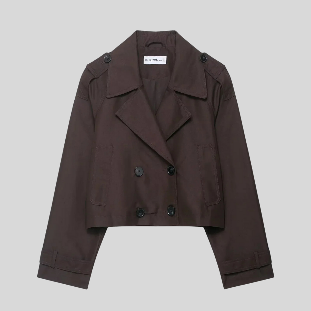 Women’s Chic Trench Coat - Stylish Double-Breasted Outerwear