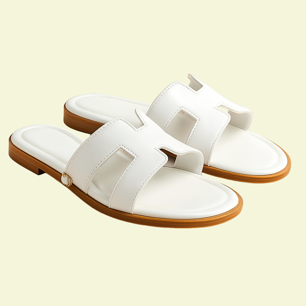 Sandales plates à enfiler pour femmes | Chaussures d'été confortables à large largeur