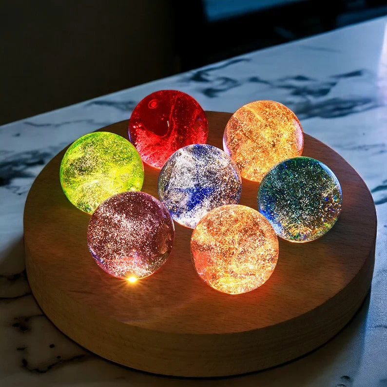 LED krystal globus bordlampe sæt