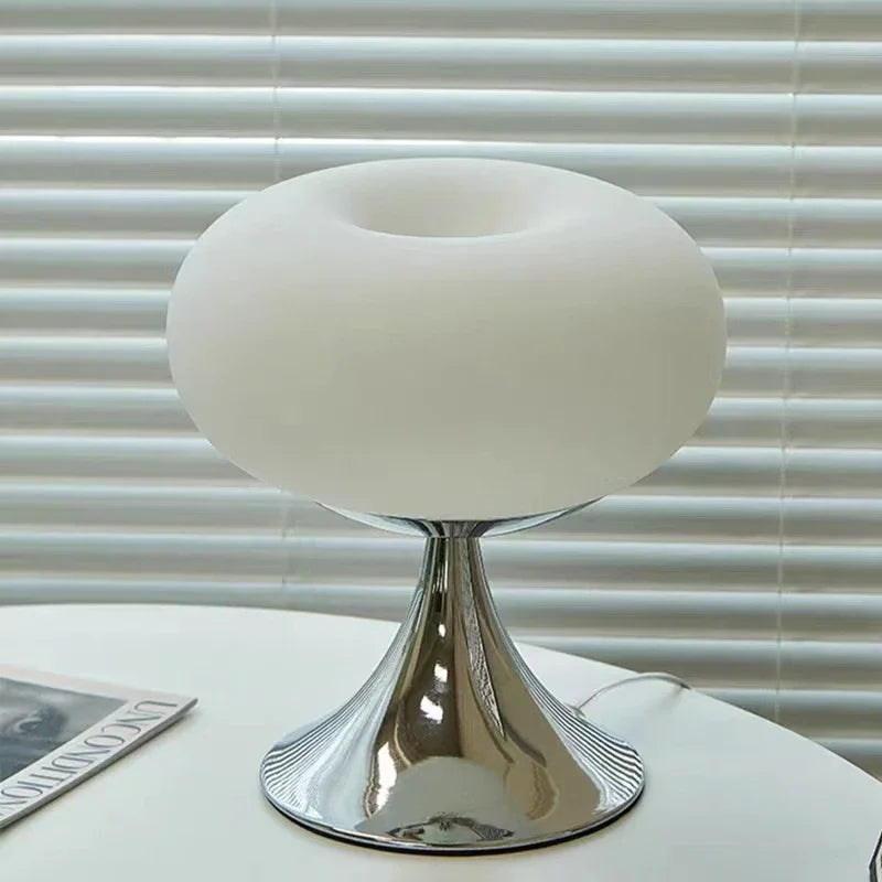 Bordlampe Moderne Glas Krom Base Lys
