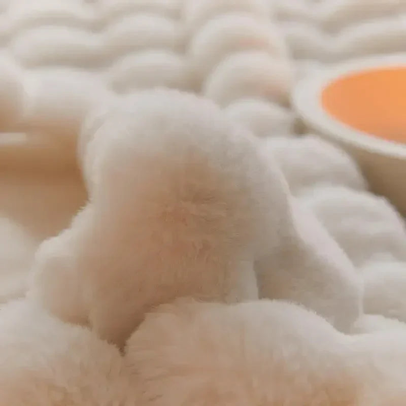 Fleece tæppe til sofa og seng