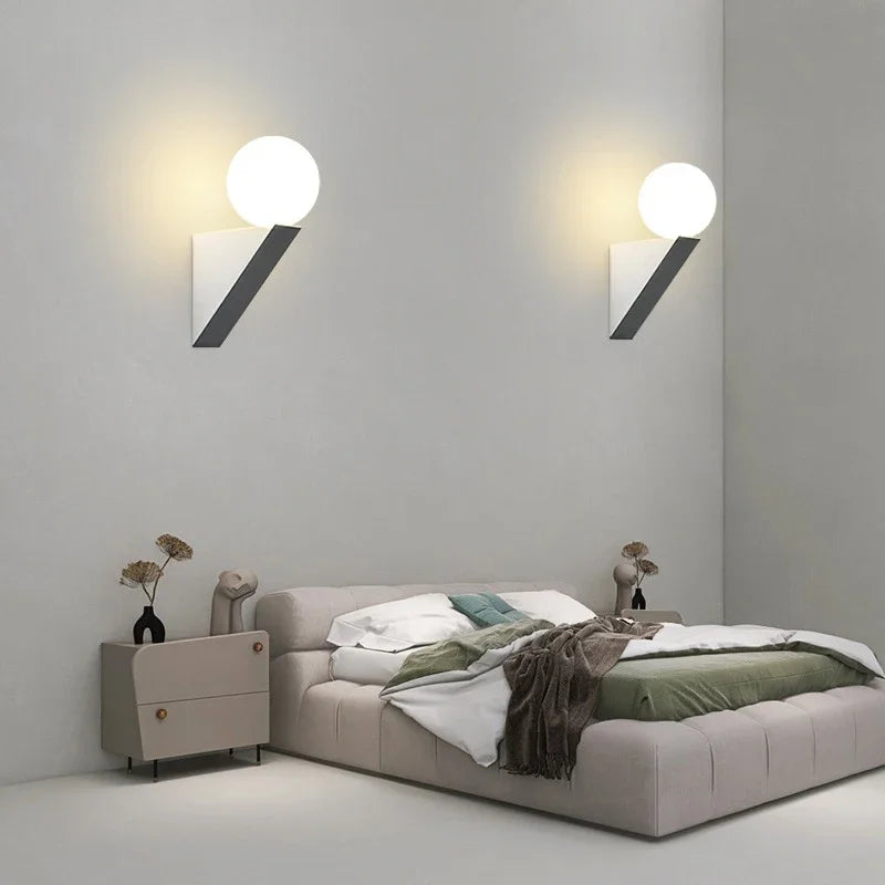 Luminous Blend Duo-Tone Wall Light with Milk Glass – Stylish Minimalist & Energy Efficient Design