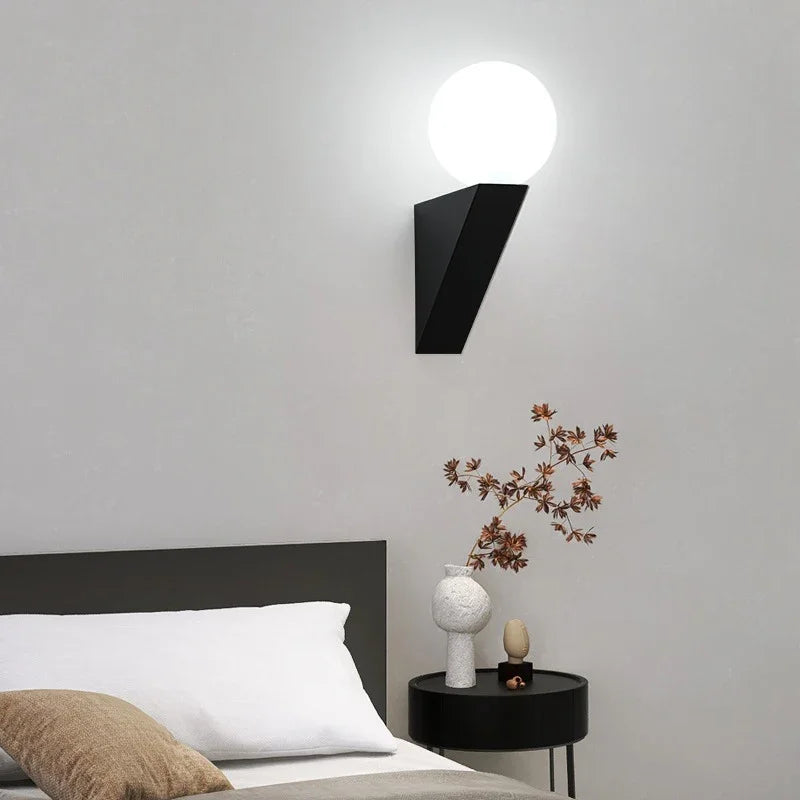 Luminous Blend Duo-Tone Wall Light with Milk Glass – Stylish Minimalist & Energy Efficient Design