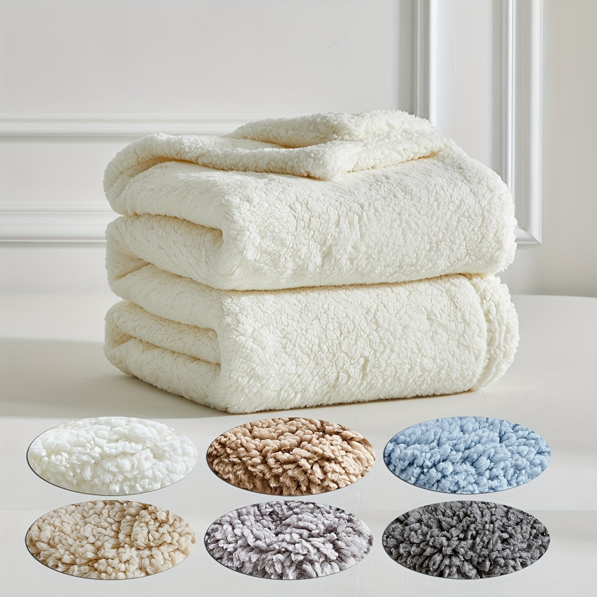 CozyCloud - Ultra-Soft Sherpa Fleece Blanket, Reversible & Machine Washable