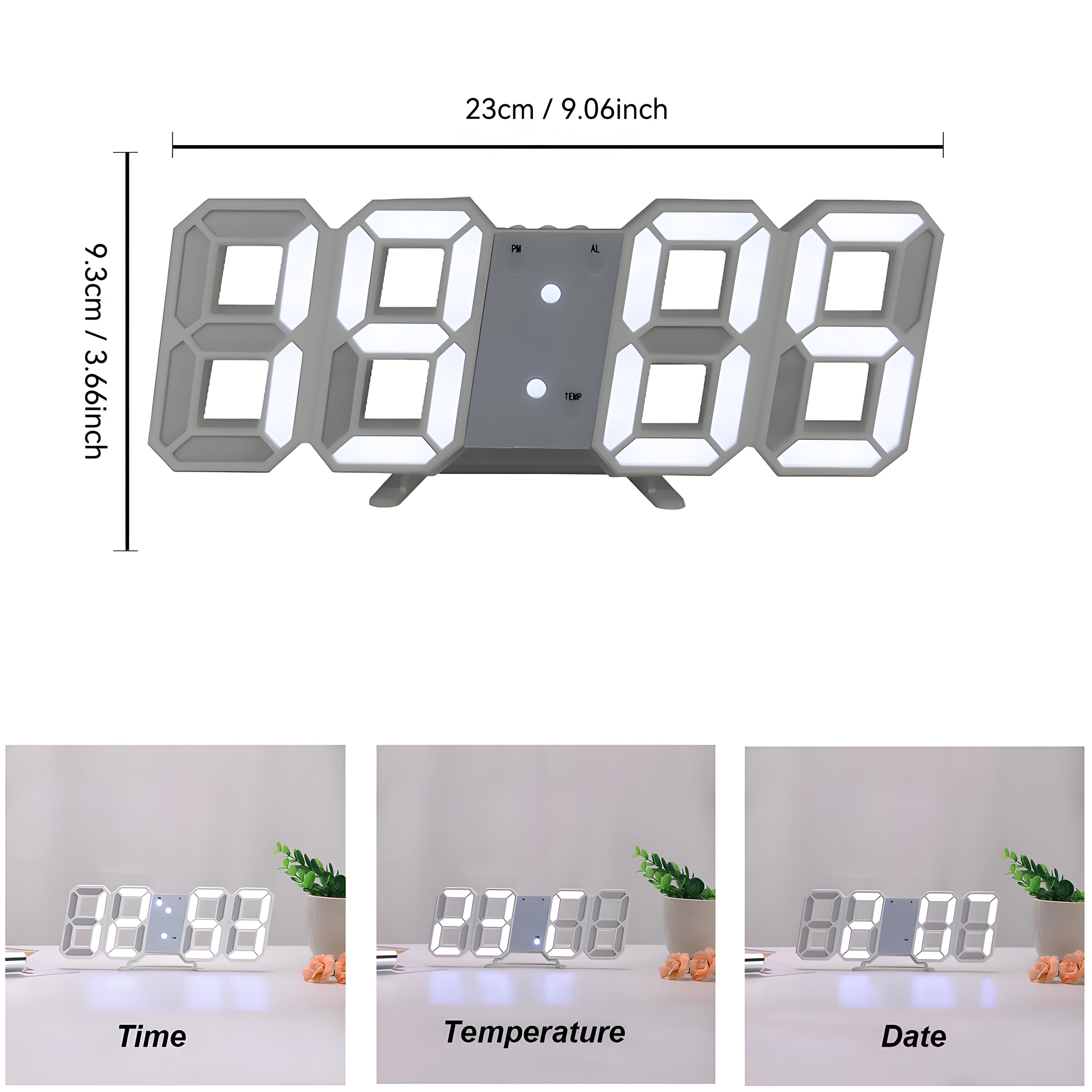 DigiGlow - LED 3D Digital Clock with Calendar & Temperature Display