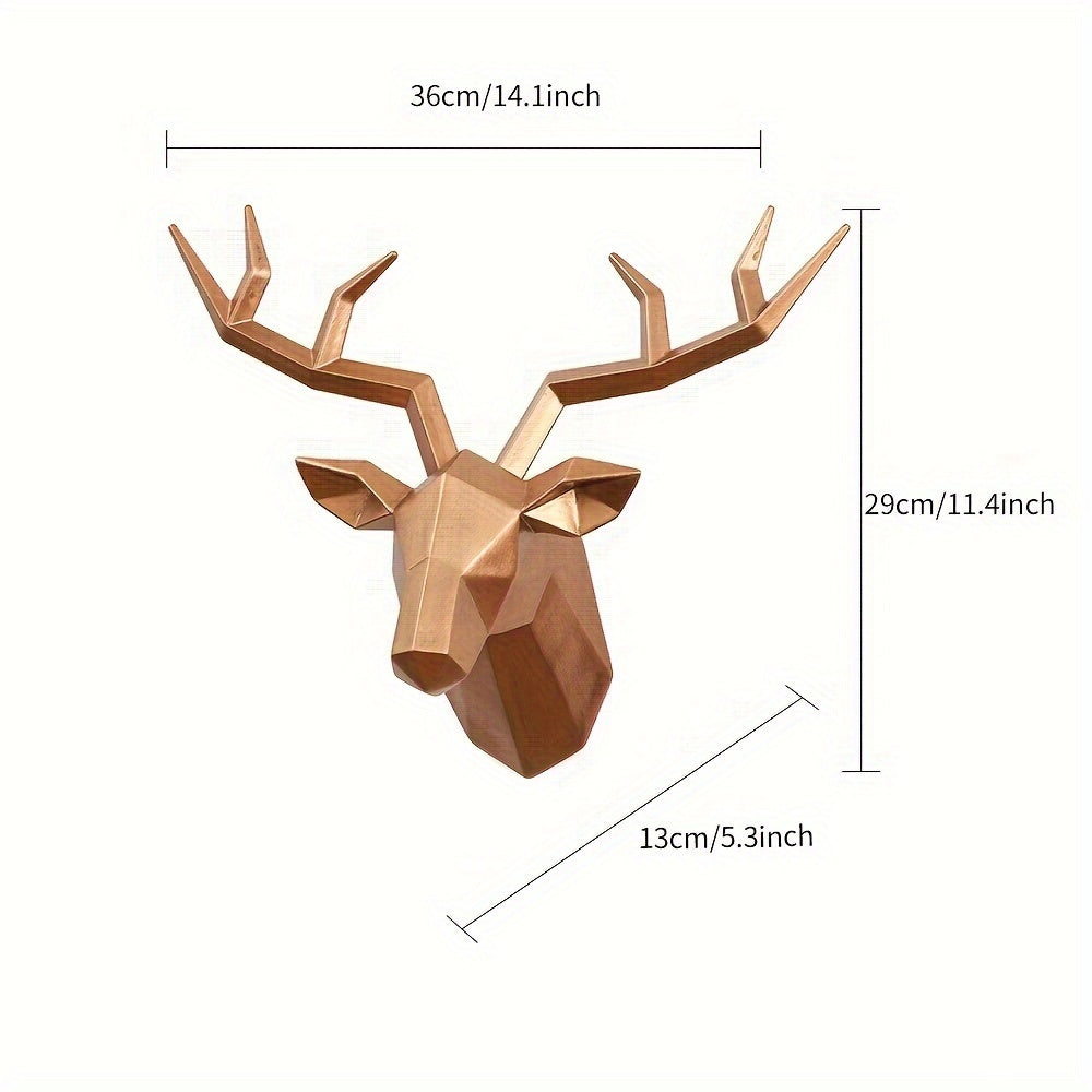 DeerDesign - Geometric Deer Head Wall Sculpture