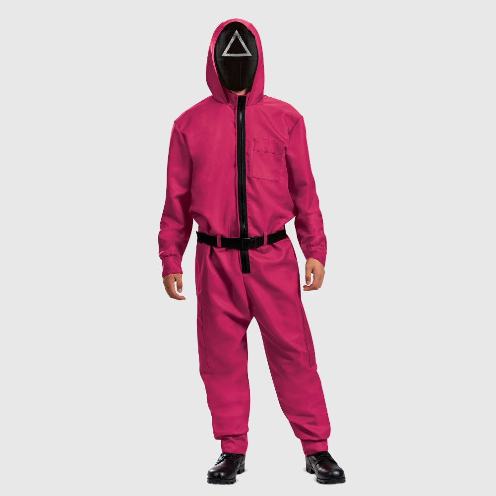 Adult Soldier Cosplay Costume Triangle Guard Jumpsuit with Mask - Image 1