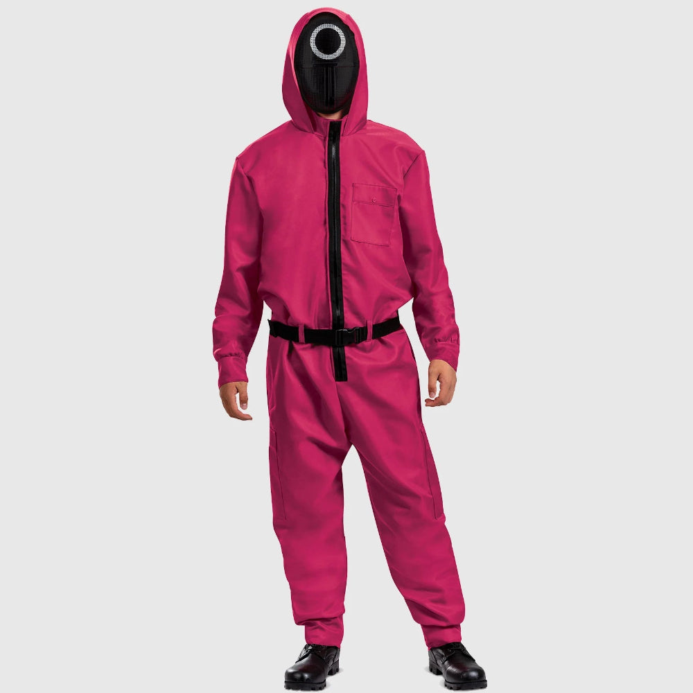 Adult Soldier Cosplay Costume Triangle Guard Jumpsuit with Mask - Image 2