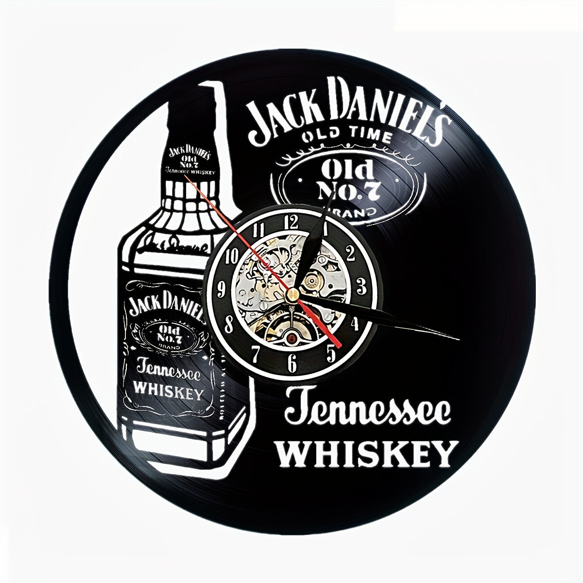 WhiskyGlow - Vintage Vinyl Record Wall Clock