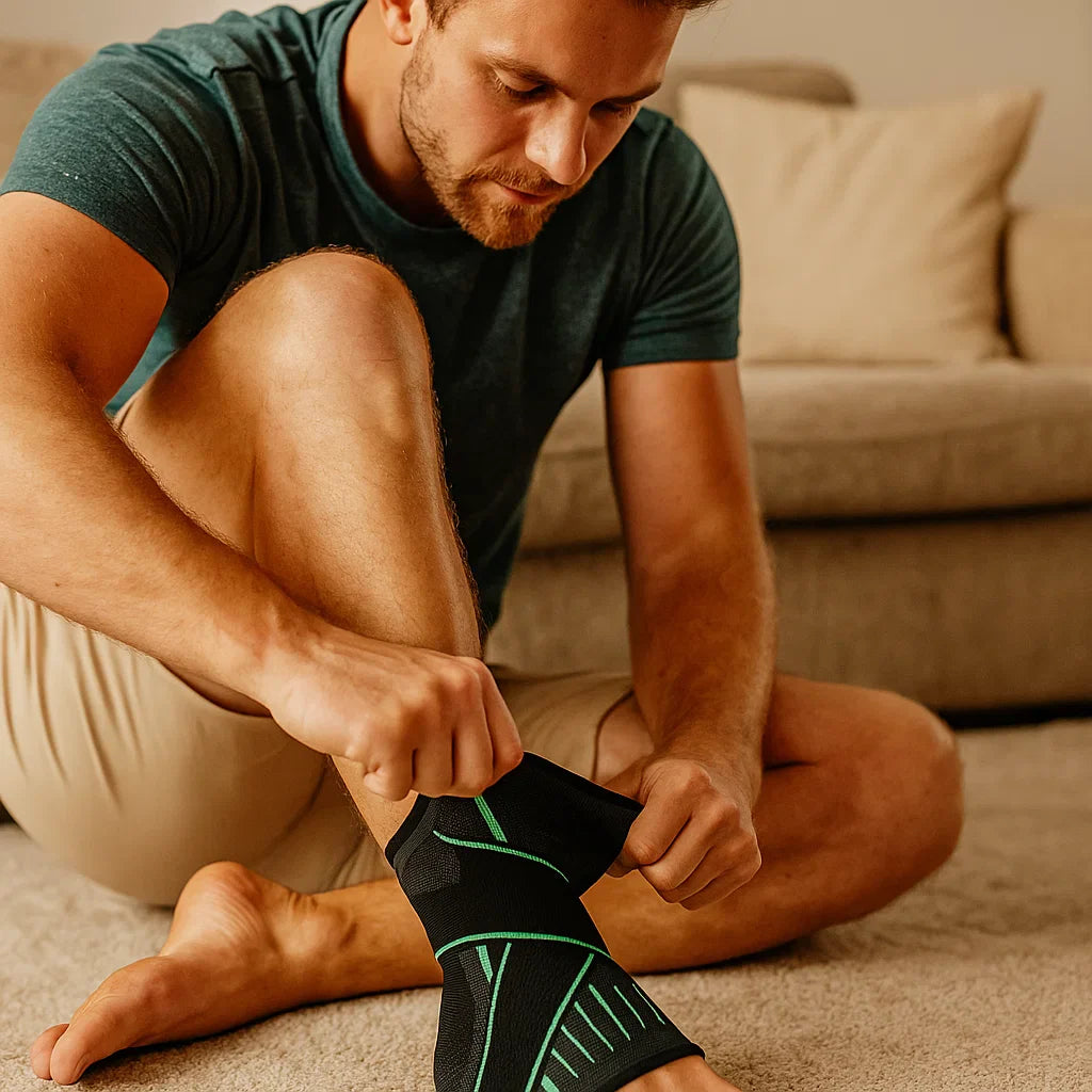 Elastický sportovní návlek na kotník s kompresní podporou